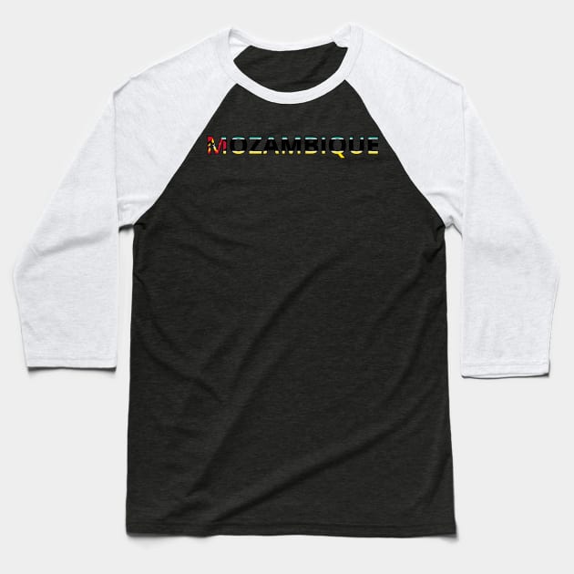 Drapeau Mozambique Baseball T-Shirt by Pixelforma